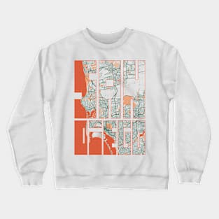 San Diego, California, USA City Map Typography - Bohemian Crewneck Sweatshirt